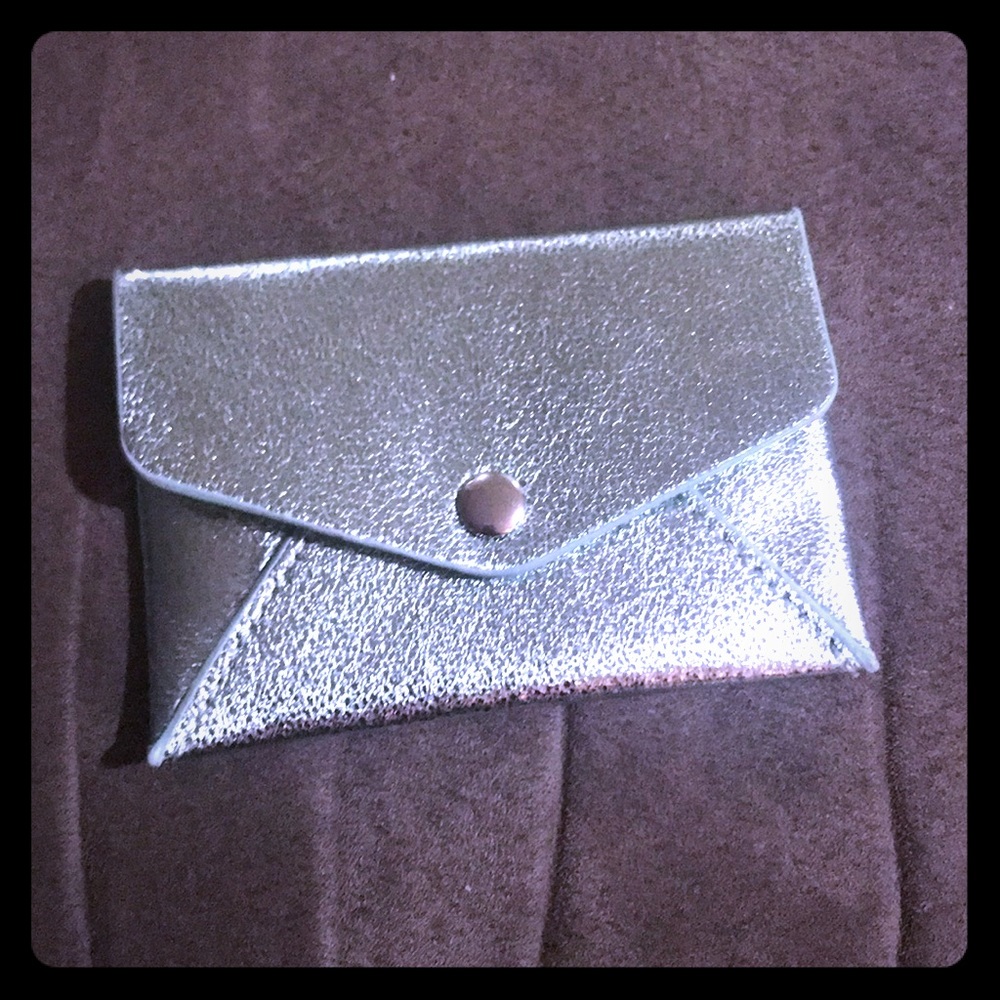 Metallic mint green ID holder